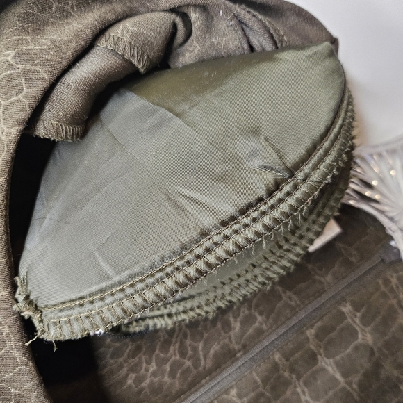 Dressbarn Green Crocodile Print Short Sleeve Midi Dress Career Work Office 16W - Picture 6 of 14